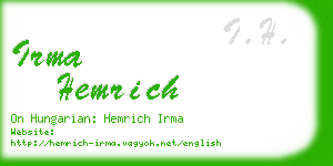 irma hemrich business card